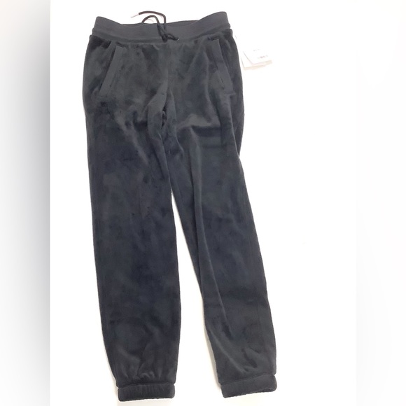 ATHLETA Recover Cozy Jogger Size XS Black Pants Women Velour Solid Pull On New - Picture 1 of 6